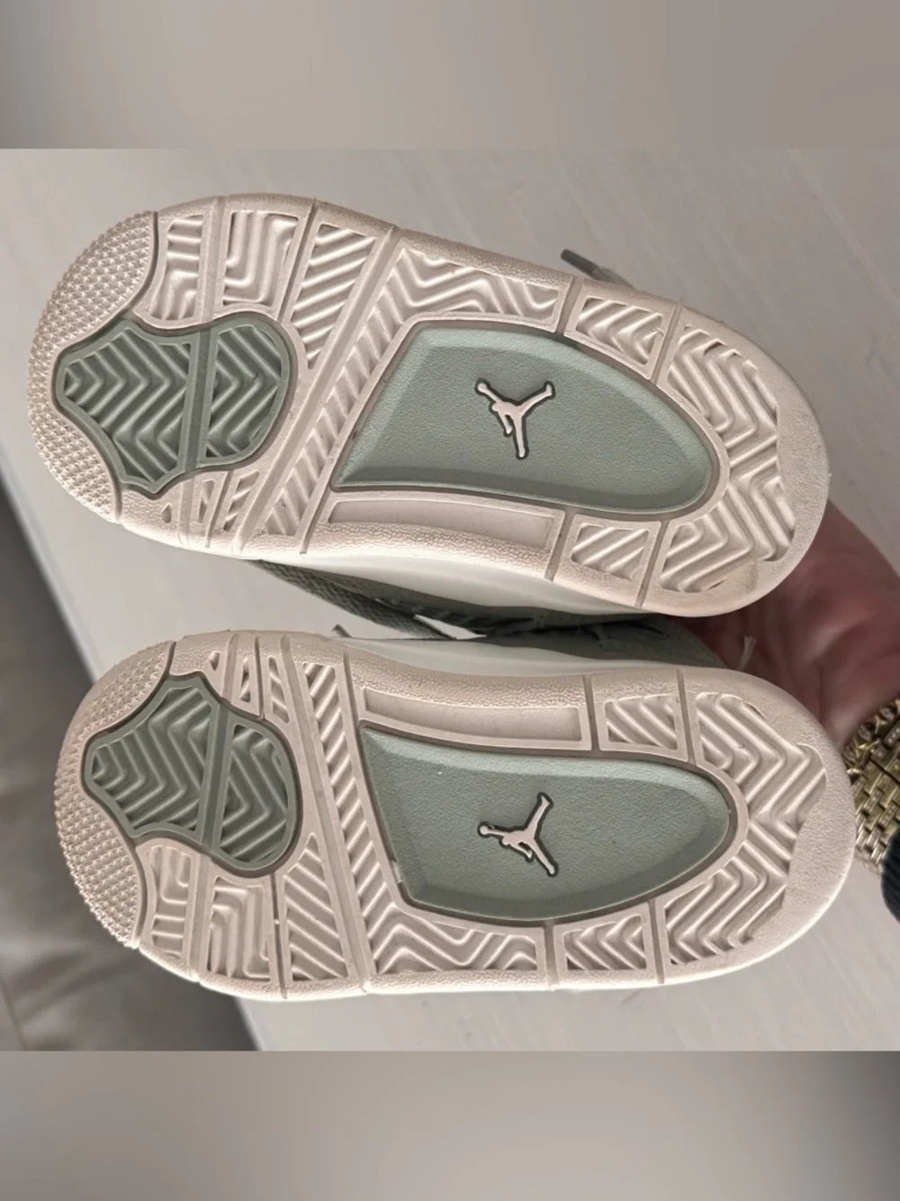 Nike Air‎ Jordan 4 Retro TD Seafoam Sage Green Toddler Size 8C Sneakers Shoes